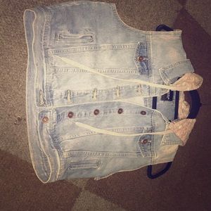 Sleeveless Jean Hoodie